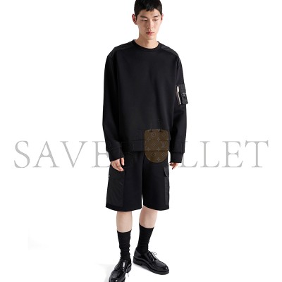 PRADA COTTON FLEECE AND RE-NYLON SWEATSHIRT UJL03C
